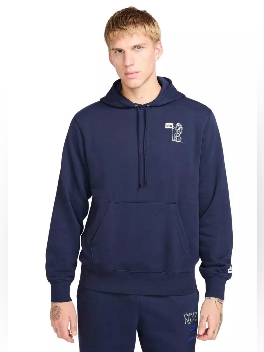 Nike Men’s Club French Terry Hoodie - HQ8594-451 - Size L - NWT